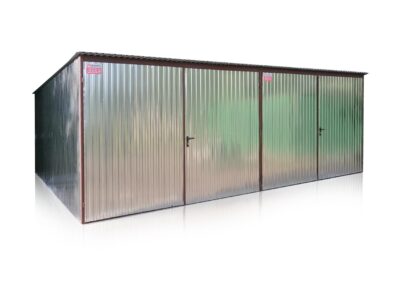 Garaj de tablă 6x5m, porți cu încuietoare FAB