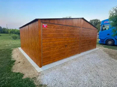 Doppelgarage 6x5m Goldeiche | Satteldach | Eurostal