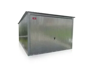 Blechgarage 3x5m verzinkt, Schwingtor-Trapez-Standard