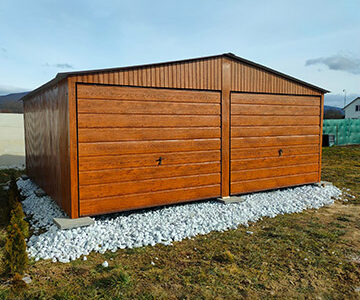 Doppelgarage 6x5m Goldeiche | Satteldach | Eurostal