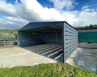 Blechgarage - Carport - 6x6m - Satteldach - Eurostal