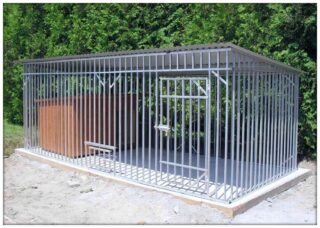 Hundezwinger 4 x 2m - Alle Wände aus Profil