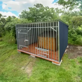 Kompakter Hundezwinger 2x2m in Anthrazit Matt