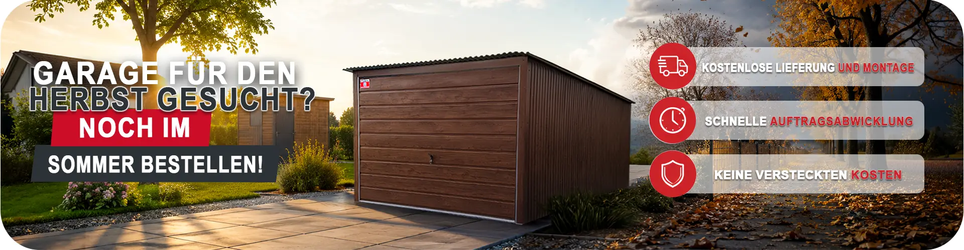 Garage für den Herbst