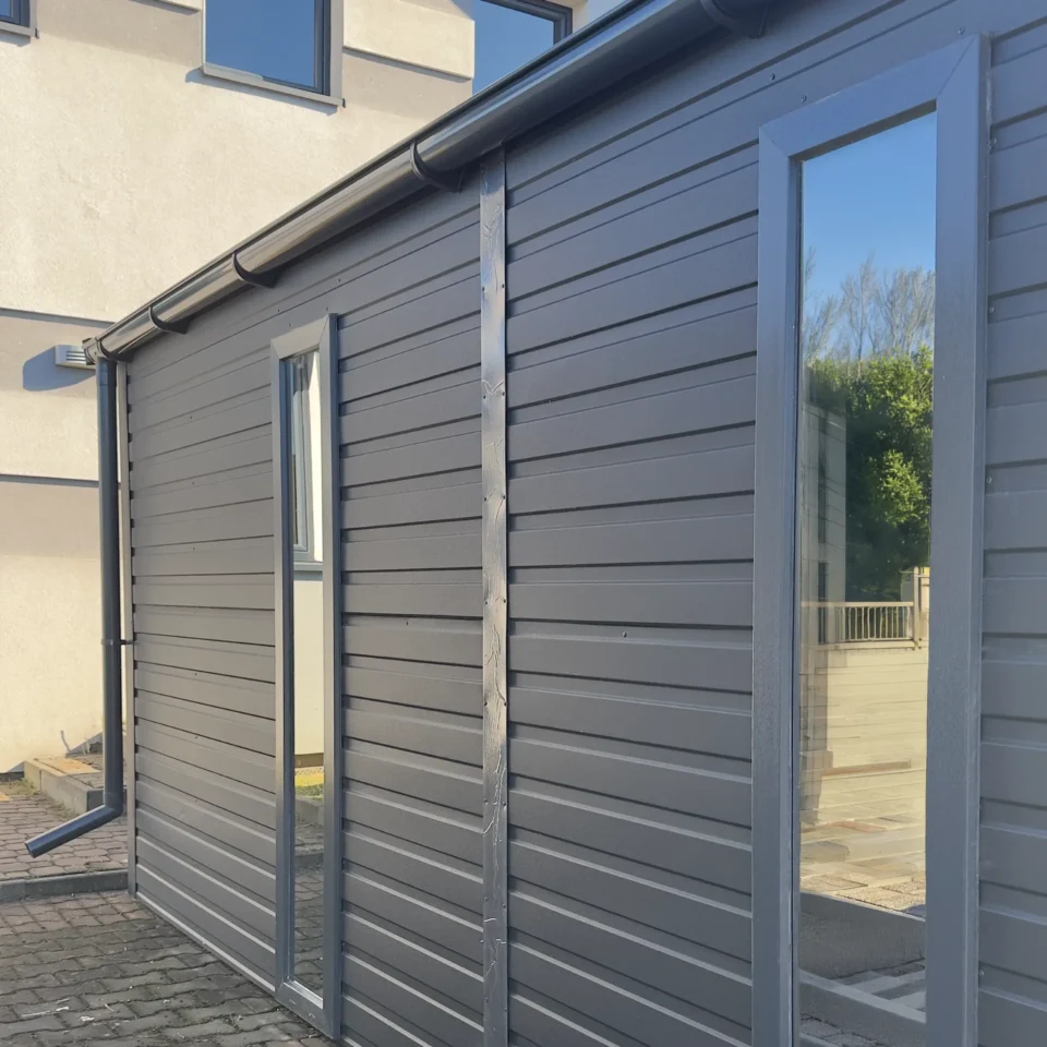 Kippfenster aus PVC 2x, 40x200cm (graphit) – Venezianisches Glas