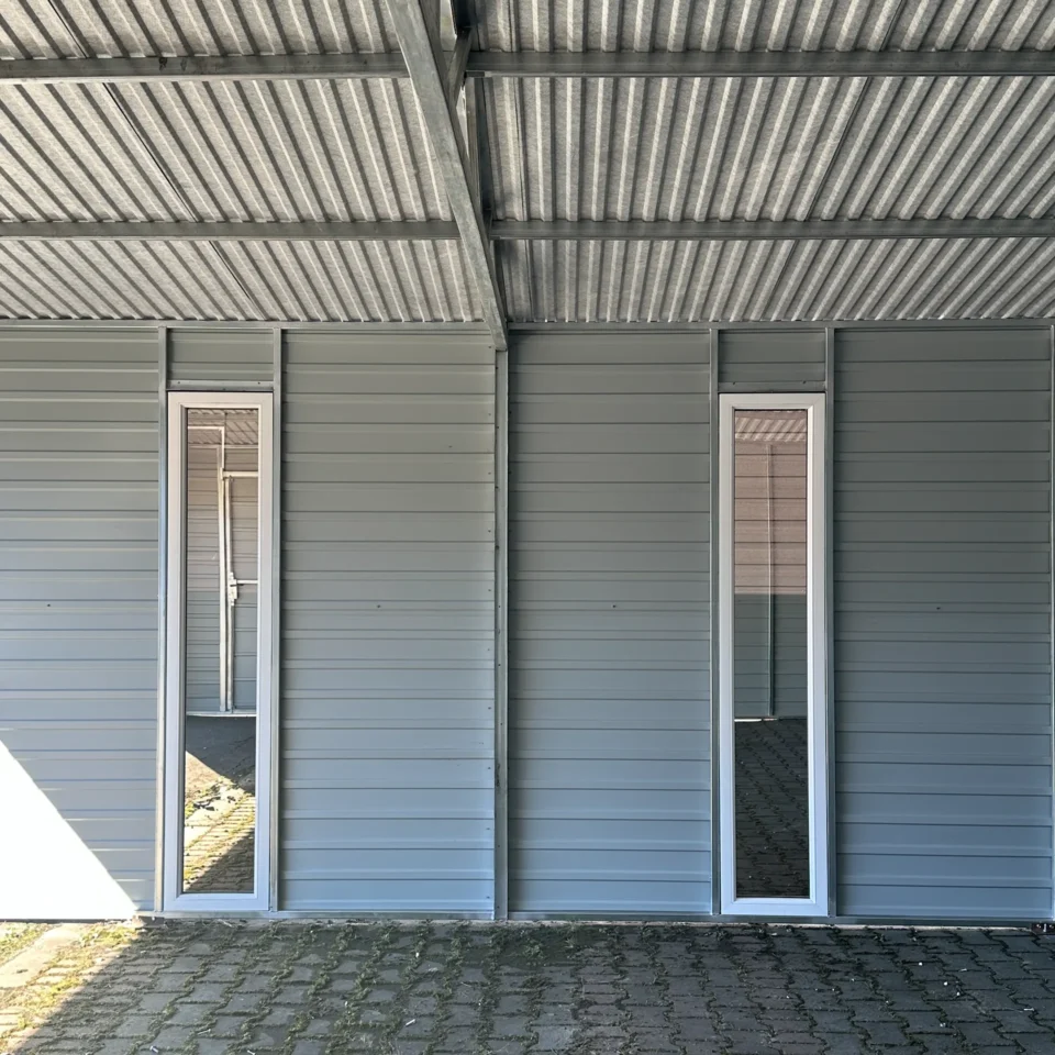 Kippfenster aus PVC 2x, 40x200cm (graphit) – Venezianisches Glas